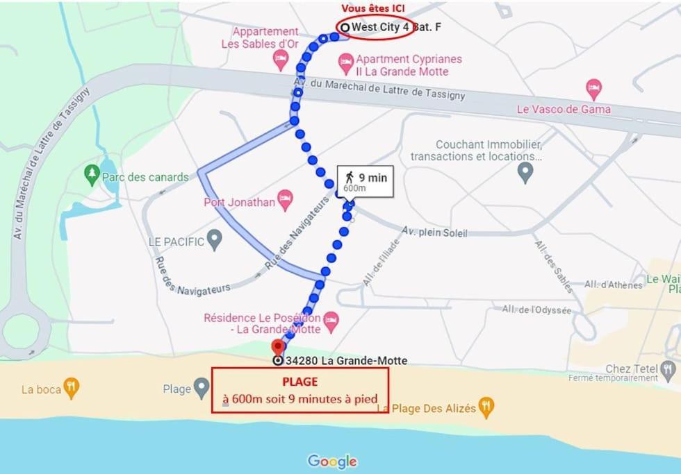 T2 West City Parking Clim Wifi 4Pers - Rossiconciergerie - Linge Inclus La Grande Motte Extérieur photo